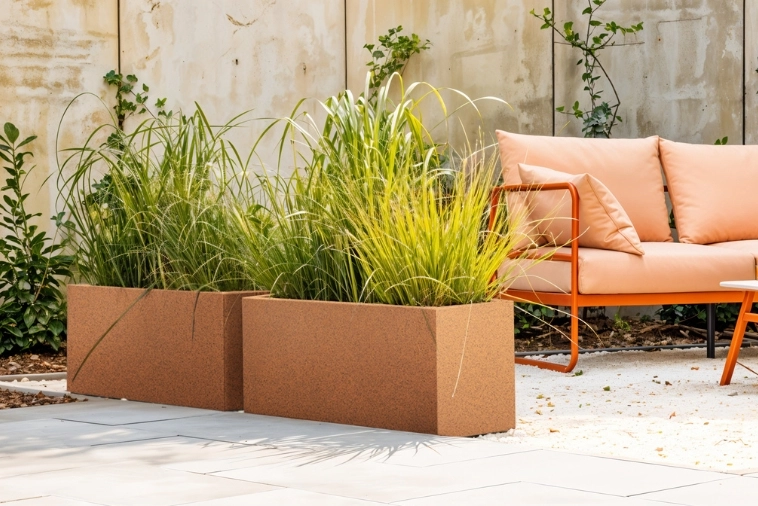 Zestaw prostokątnych donic ogrodowych Long Slim 80 cm długości 